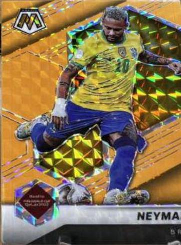 Neymar Jr [Orange Fluorescent] #158 Soccer Cards 2021 Panini Mosaic Road to FIFA World Cup