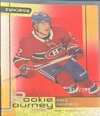 Cole Caufield [Red] #RJ-5 Hockey Cards 2021 Upper Deck Synergy Rookie Journey Home Prices