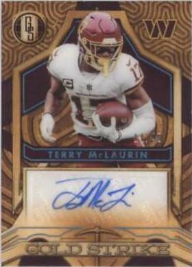 2022 gold standard football terry McLaurin gold strike good auto /99