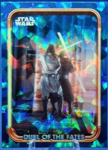 Qui-Gon Jinn Advances #DF-19 Star Wars 2024 Topps Chrome Sapphire Duel of the Fates