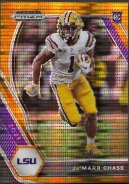 Ja'Marr Chase [Orange Pulsar Prizm] #112 Football Cards 2021 Panini Prizm Draft Picks