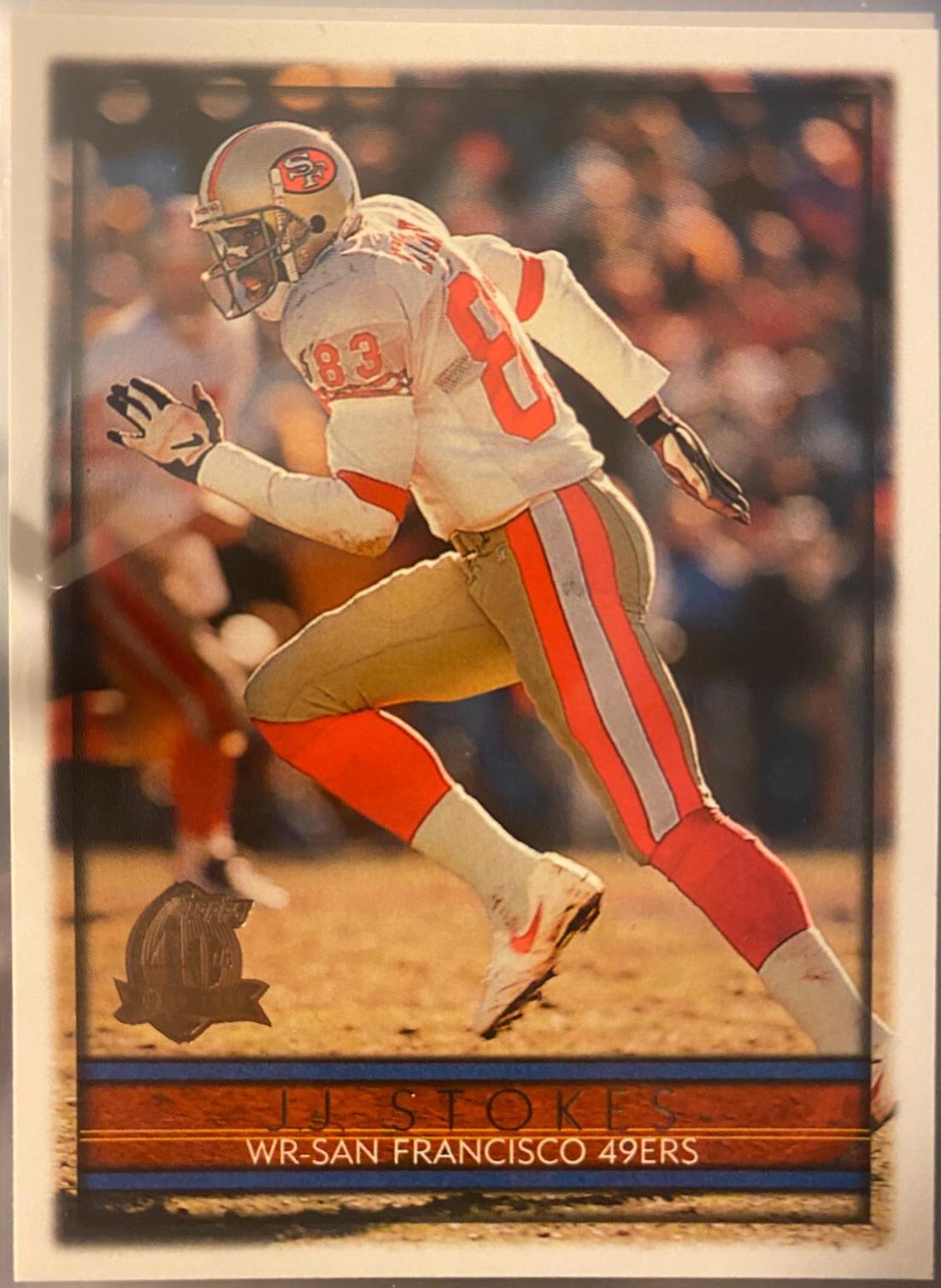 J.J. Stokes #99 Football Cards 1996 Topps