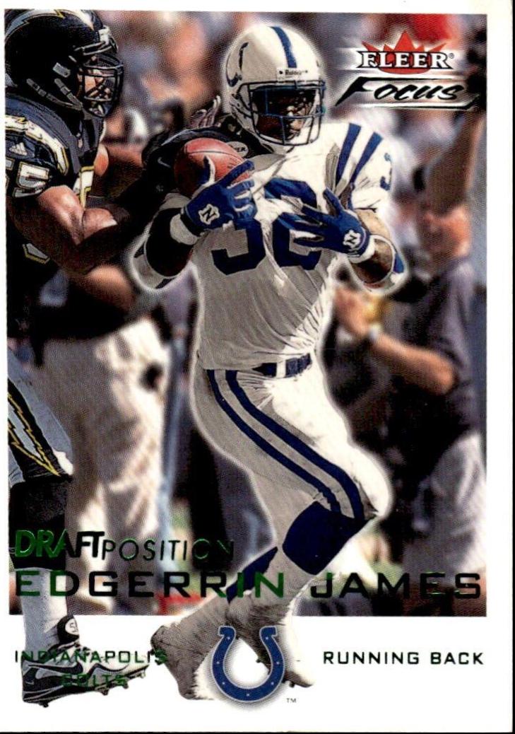 Edgerrin James [Draft Position] #142 Football Cards 2000 Fleer Focus