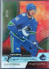 Elias Pettersson [Green] #EP-EP Hockey Cards 2021 Upper Deck Synergy Exceptional Phenoms Prices