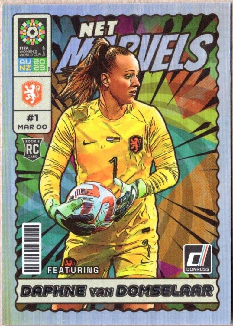 Daphne van Domselaar #15 Soccer Cards 2023 Donruss FIFA Women's World Cup Net Marvels