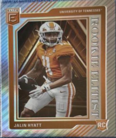 Jalin Hyatt #RE-11 Football Cards 2023 Panini Donruss Elite Rookie Elitist