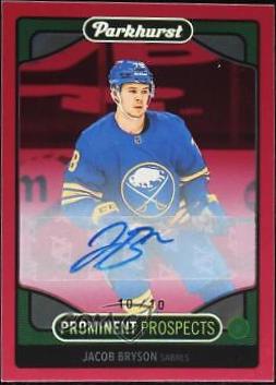 Jacob Bryson [Red Autograph] #PP6 Hockey Cards 2021 Parkhurst Prominent Prospects