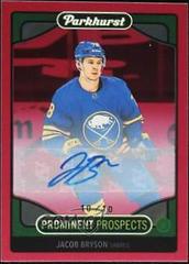 Jacob Bryson [Red Autograph] #PP6 Hockey Cards 2021 Parkhurst Prominent Prospects Prices