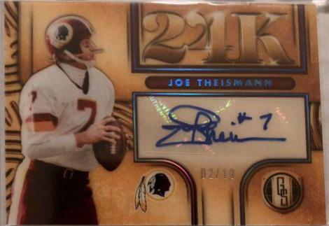 Joe Theismann [Platinum] #24K-JTH Football Cards 2022 Panini Gold Standard 24K Autographs