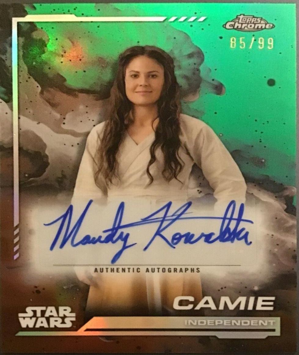 Mandy Kowalski as Camie [Kashyyyk Green Refractor] #AU-MK Star Wars 2024 Topps Chrome Autograph