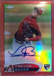 Trevor Bauer [Autograph Red Refractor] #TB Baseball Cards 2012 Topps Chrome