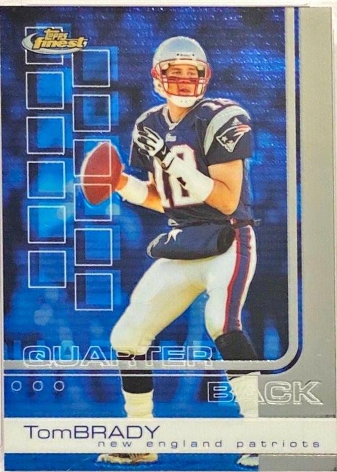 2002 Topps Finest store Tom Brady #50 PSA 8