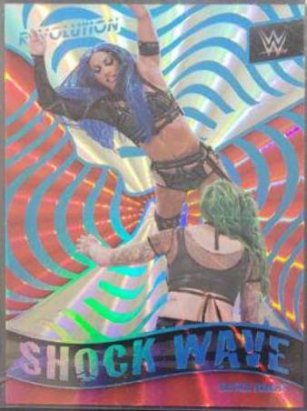 Sasha Banks [Sunburst] #26 Wrestling Cards 2022 Panini Revolution WWE Shock Wave