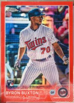 Byron Buxton [Red Refractor] #203 Baseball Cards 2015 Topps Chrome