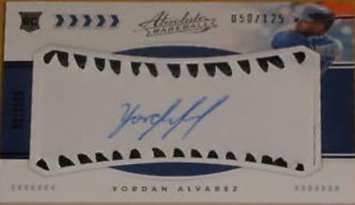 Yordan Alvarez [Material Signature Black] #152 Baseball Cards 2020 Panini Absolute