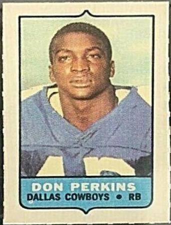 Don Perkins Football Cards 1969 Topps Four in One Single