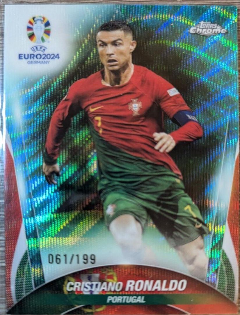 Cristiano Ronaldo [Aqua Wave Refractor] 7 Prices 2024 Topps Chrome