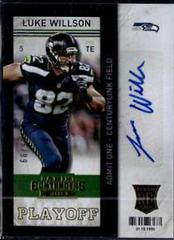 Luke Willson [White Jersey Autograph Playoff Ticket] #162 Football Cards 2013 Panini Contenders Prices