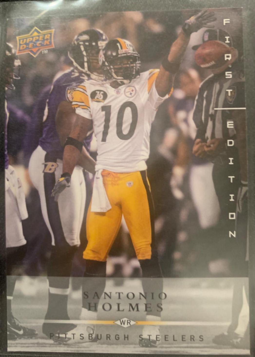 Santonio Holmes #113 Football Cards 2008 Upper Deck First Edition