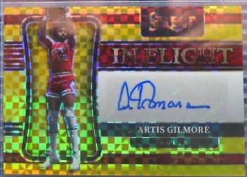 Artis Gilmore [Gold Prizm] #IF-AGM Basketball Cards 2021 Panini Select In Flight Signatures