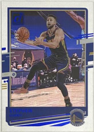 Stephen Curry [Blue] #19 Basketball Cards 2020 Panini Clearly Donruss