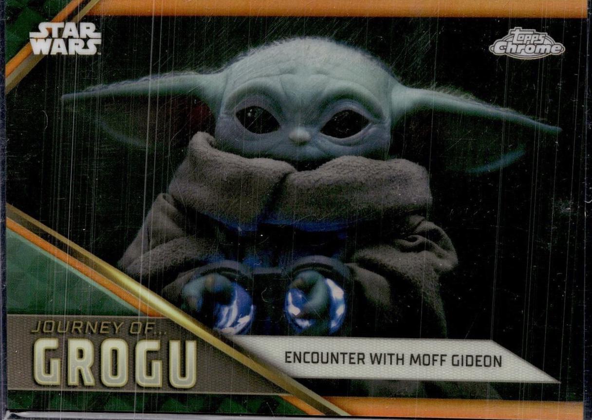 Encounter with Moff Gideon [Orange Refractor] #JG-15 Star Wars 2023 Topps Chrome Journey of Grogu