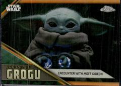 Encounter with Moff Gideon [Orange Refractor] #JG-15 Star Wars 2023 Topps Chrome Journey of Grogu Prices