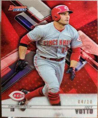 Joey Votto [Red Refractor] #24 Baseball Cards 2018 Bowman's Best