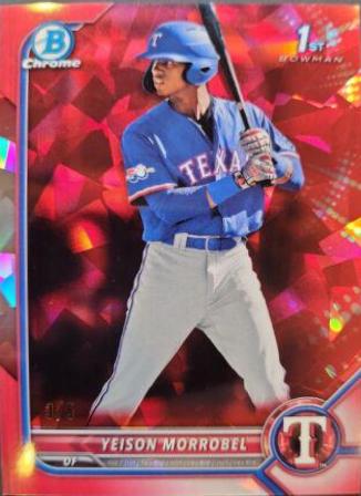 Yeison Morrobel [Red Refractor] #BCP-200 Baseball Cards 2022 Bowman Chrome Prospects