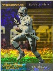 Deion Sanders [Season Stat Line] #34 Football Cards 1999 Panini Donruss Prices