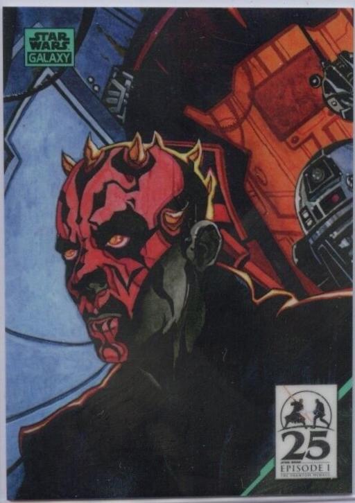 Darth Maul Galaxy 7 [Aqua Refractor] #AM-6 Star Wars 2024 Topps Chrome Galaxy Art of Darth Maul