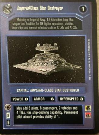 Imperial-Class Star Destroyer Star Wars CCG Premiere