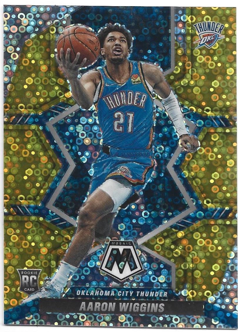 Aaron Wiggins [Gold] #237 Basketball Cards 2021 Panini Mosaic