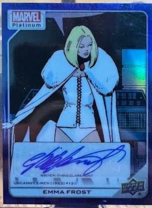 Emma Frost [Autograph Blue Rainbow] #117 Prices | Marvel 2023 Upper ...