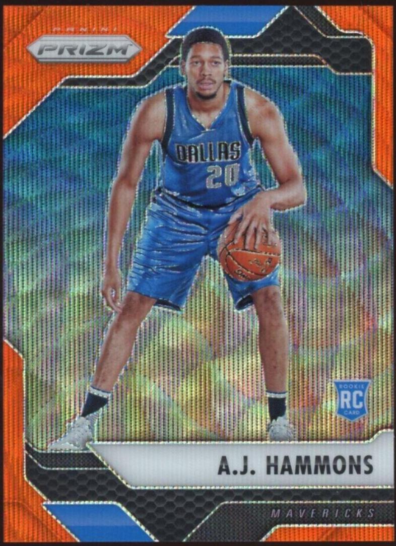 A. J. Hammons [Orange Wave Prizm] #159 Basketball Cards 2016 Panini Prizm