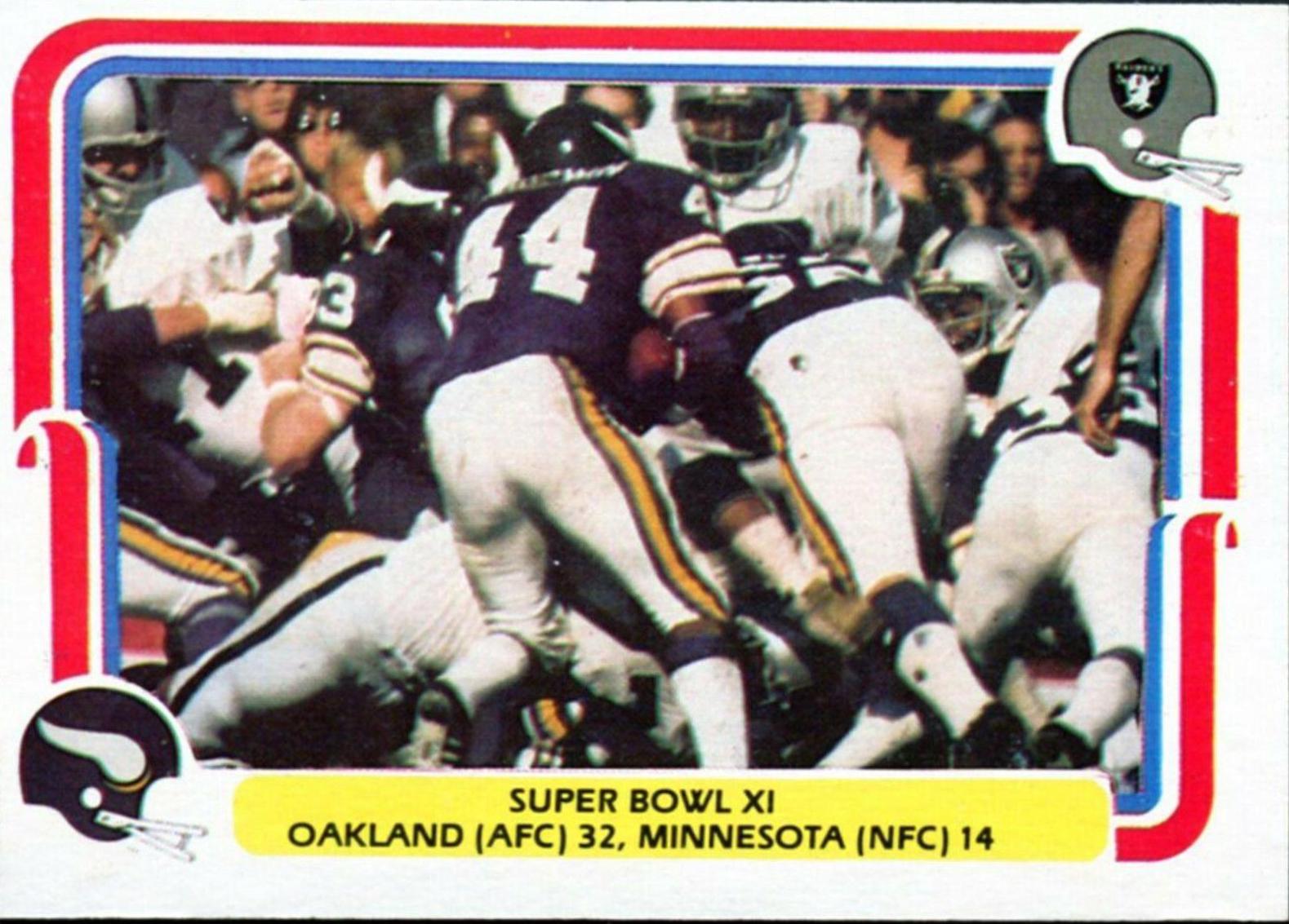 Super Bowl XI #67 Football Cards 1980 Fleer Team Action