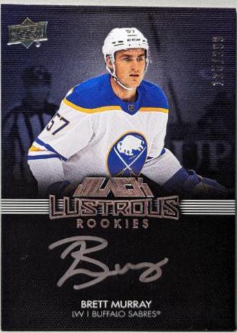 Brett Murray #LRS-BM Hockey Cards 2021 SPx UD Black Lustrous Rookie Signatures