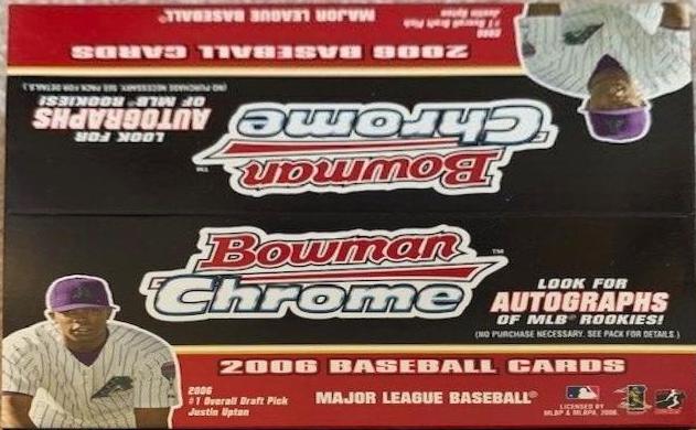 Retail Box Baseball Cards 2006 Bowman Chrome