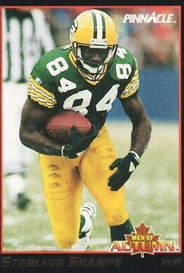 Sterling Sharpe #9 Football Cards 1993 Pinnacle Men of Autumn