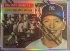 1956 Topps Reprint [Refractor,w/ Coating] #6 Baseball Cards 1996 Topps Mantle Finest