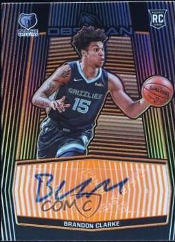 Brandon Clarke [Electric Etch Orange] #RA-KGY Basketball Cards 2019 Panini Obsidian Rookie Autographs