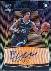 Brandon Clarke [Electric Etch Orange] #RA-KGY Basketball Cards 2019 Panini Obsidian Rookie Autographs Prices