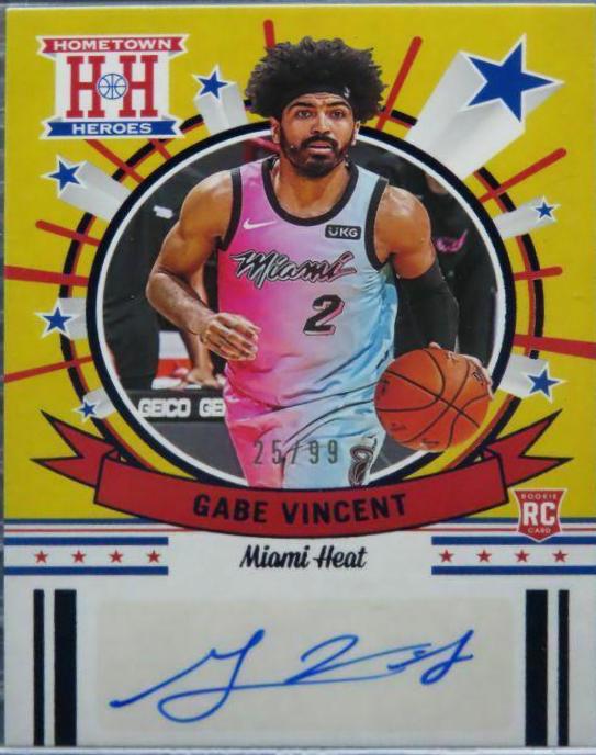 Gabe Vincent [Blue] #HH-GVC Basketball Cards 2020 Panini Chronicles Hometown Heroes Rookie Autographs