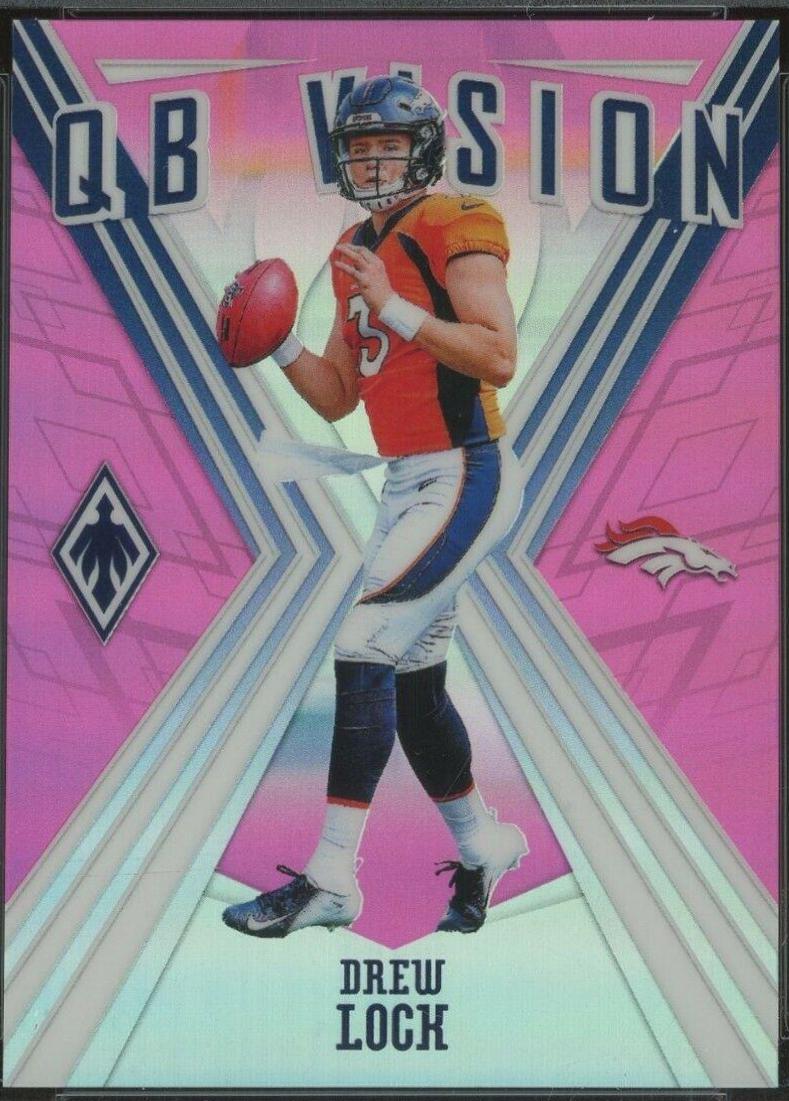 Drew Lock [Pink] #4 Football Cards 2019 Panini Phoenix QB Vision