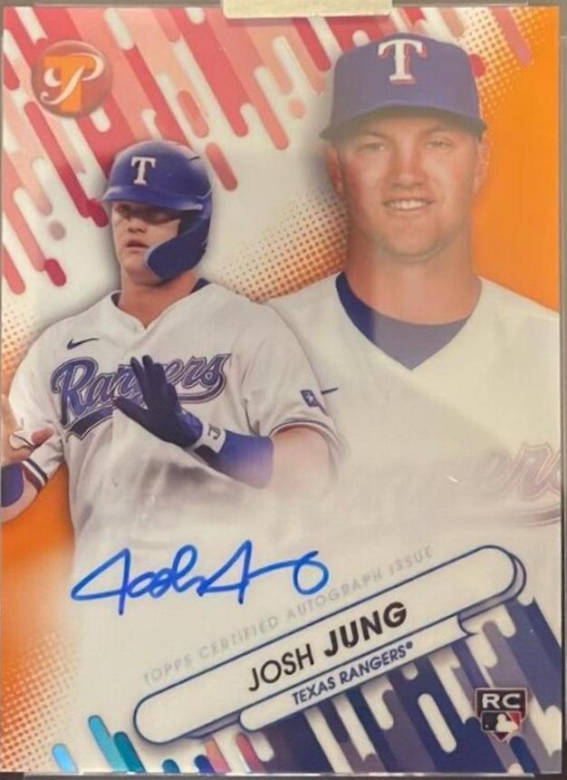 Josh Jung [Orange] #FFA-JJ Baseball Cards 2023 Topps Pristine Fresh Faces Autographs