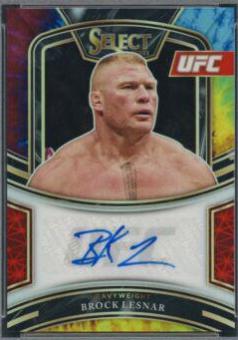 Brock Lesnar [Tie Dye Prizms] #SG-BLS Ufc Cards 2021 Panini Select UFC Signatures