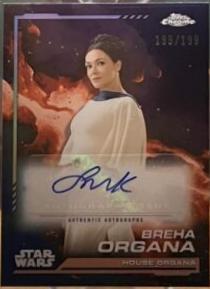 Simone Kessell as Breha Organa #AU-SKE Star Wars 2024 Topps Chrome Autograph