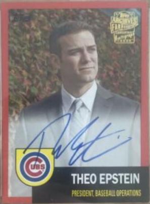 Theo Epstein [Soft Red] #FFA-TE Baseball Cards 2017 Topps Archives Fan Favorites Autographs