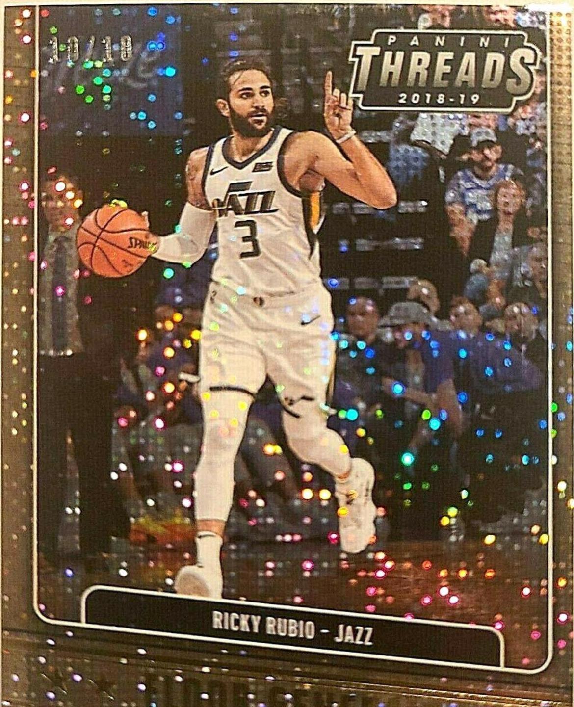 Ricky Rubio [Dazzle Gold] #6 Basketball Cards 2018 Panini Threads Floor Generals