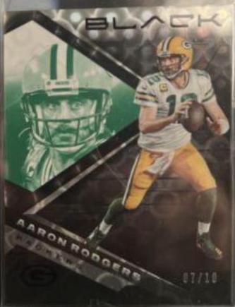 Aaron Rodgers [Emerald] #44 Football Cards 2022 Panini Black